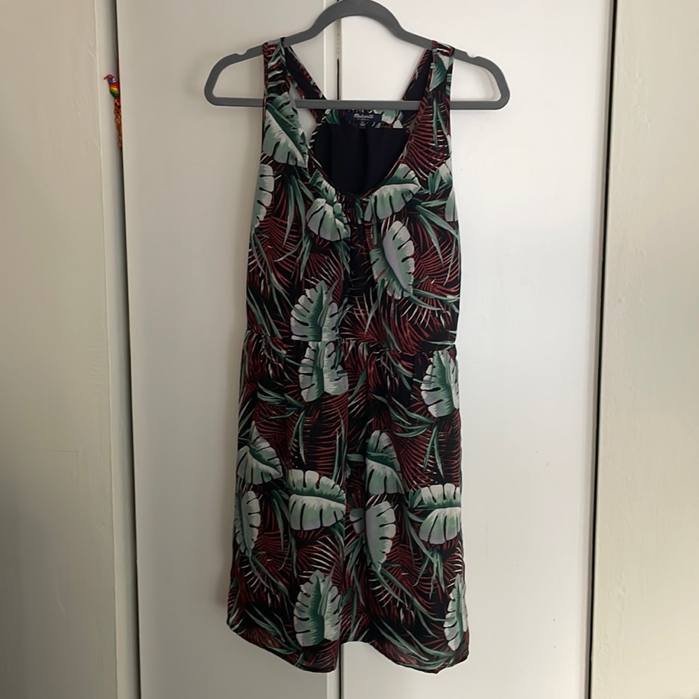Silk Madewell palm print dress